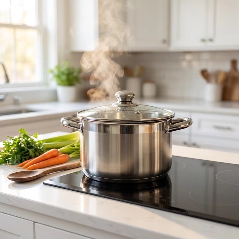 Double-Ear Stock Pot with Lid